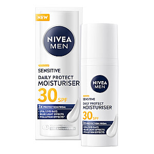 NIVEA Men Sensitive Daily Protect mitrinošs sejas krēms SPF30 50ml