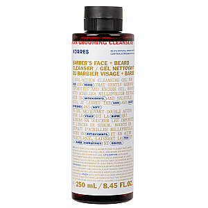 KORRES Athenian Grooming Barber's Face & Beard Cleanser sejas un bārdas tīrīšanas želeja vīriešiem 250ml
