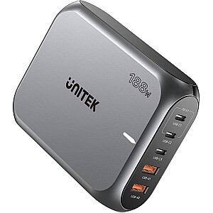 UNITEK Sienas lādētājs 2X USB-A 3X USB-C PD 3.1 188W