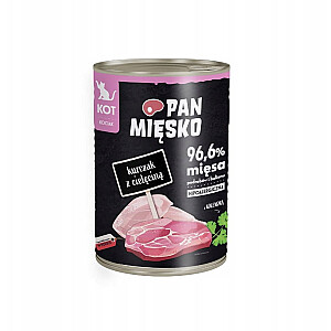 Karma mitrā barība kaķiem vistas gaļa ar teļa gaļu (kaķēniem) 400g