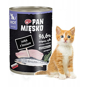 Karma mitrā barība kaķiem Turcija ar lasi (kaķēniem) 400g