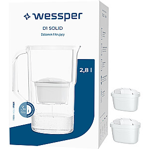 Фильтрующий кувшин Wessper D1 SOLID +3 фильтра (WES203-WH-3PROMO)