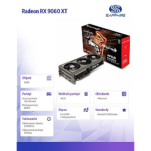Grafikas karte Radeon RX 9060 XT NITRO+ 16GB GDDR6 128bit DP/2HDMI