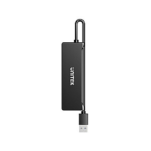 UNITEK HUB USB-A 4X USB-A 5 ГБ/С, ЧЕРНЫЙ
