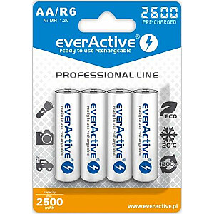 everActive Akumulator Professional Line AA / R6 2600mAh 4шт.