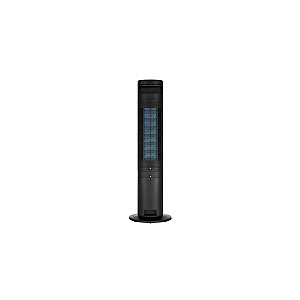 Cooling tower fan, 45W, Ion purifying, 2 ice-box, 4l water tank,  3 wind modes: Normal/Sleep/Eco, 3 speeds,  Air flow 300m3/h, 7h timer, Auto swing blades 60, Remote control, Power off memory, black color, 1000x310x310 mm