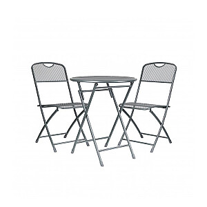 Dārza mēbeļu komplekts, galds diam. 60cm + 2 krēsli 412670