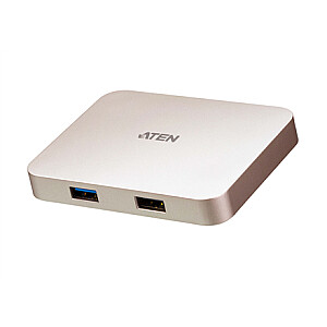 Док-станция Aten USB-C 4K Ultra Mini Dock с сквозным питанием Количество портов USB 3.0 (3.1 Gen 1) 1, количество портов USB 2.0 1, количество портов HDMI 1, количество портов USB 3.0 (3.1 Gen 1) Type-C 1