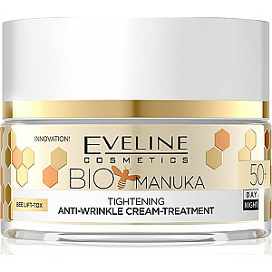 Eveline крем для лица Bio Manuka дневной и ночной крем 50+ против морщин 50 мл