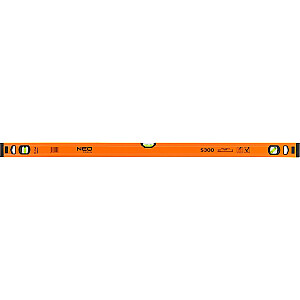 Neo Alumīnija līmenis S 300, 3 burbuļi, 100 cm 71-134