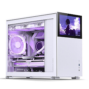 Jonsbo D31 Screen Micro-ATX корпус, закаленное стекло - белый