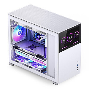 Jonsbo D31 Screen Micro-ATX корпус, закаленное стекло - белый