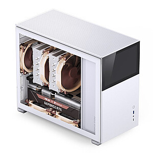 Jonsbo D31 Screen Micro-ATX корпус, закаленное стекло - белый