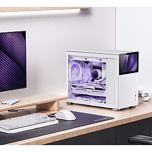 Jonsbo D31 Screen Micro-ATX корпус, закаленное стекло - белый