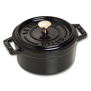 Staub Mini Round Cast Iron Pot - 250 ml, Melns