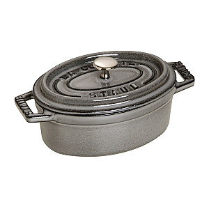 Mini čuguna ovāls katls Staub - 250 ml, Grafīts