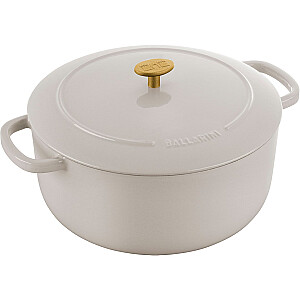 Ballarini Bellamonte apaļš čuguna katls - 7 l, Ivory