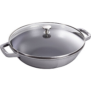 Staub čuguna wok ar vāku - 30 cm, Grafīts