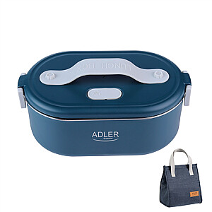 Adler | Elektriskā pusdienu kaste ar termo somu | AD 4522 | 0.8 L | Plastmasa/Nerūsējošais tērauds | Zila | Vāks iekļauts