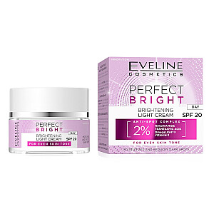 EVELINE Perfect Bright izgaismojošs vieglais dienas krēms sejai SPF20 50ml