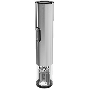 Prestigio Garda, smart wine opener, simple operation with 2 buttons, aerator, vacuum stopper preserver, foil cutter, opens up to 50 bottles wihout recharging, premium design, 500mAh battery, Dimensions D 17mm* H 290mm* W100 mm, silver color.