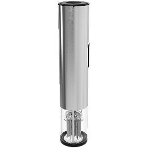 Prestigio Garda, smart wine opener, simple operation with 2 buttons, aerator, vacuum stopper preserver, foil cutter, opens up to 50 bottles wihout recharging, premium design, 500mAh battery, Dimensions D 17mm* H 290mm* W100 mm, silver color.