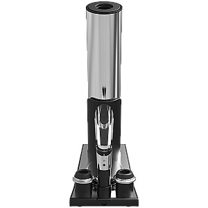 Prestigio Garda, smart wine opener, simple operation with 2 buttons, aerator, vacuum stopper preserver, foil cutter, opens up to 50 bottles wihout recharging, premium design, 500mAh battery, Dimensions D 17mm* H 290mm* W100 mm, silver color.