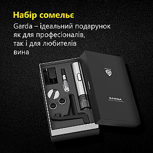 Prestigio Garda, smart wine opener, simple operation with 2 buttons, aerator, vacuum stopper preserver, foil cutter, opens up to 50 bottles wihout recharging, premium design, 500mAh battery, Dimensions D 17mm* H 290mm* W100 mm, silver color.