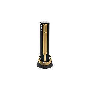 Prestigio Maggiore, smart wine opener, 100% automatic, opens up to 70 bottles without recharging, foil cutter included, premium design, 480mAh battery, Dimensions D 48*H228mm, black + gold color.