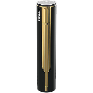 Prestigio Maggiore, smart wine opener, 100% automatic, opens up to 70 bottles without recharging, foil cutter included, premium design, 480mAh battery, Dimensions D 48*H228mm, black + gold color.