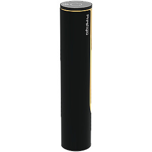 Prestigio Maggiore, smart wine opener, 100% automatic, opens up to 70 bottles without recharging, foil cutter included, premium design, 480mAh battery, Dimensions D 48*H228mm, black + gold color.