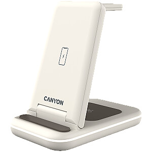 CANYON wireless charger WS-304 15W 3in1 Cosmic Latte