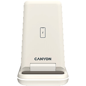 CANYON wireless charger WS-304 15W 3in1 Cosmic Latte