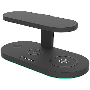 CANYON wireless charger WS-501 15W 5in1 UV Black
