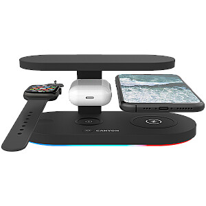 CANYON wireless charger WS-501 15W 5in1 UV Black