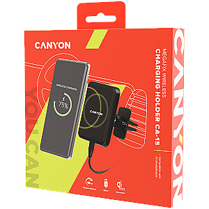 CANYON car charger CA-15 15W Megafix Wireless Magnetic Black