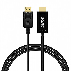 Display Port uz HDMI kabelis CL-189 4K 60Hz, 1.5m