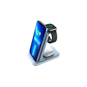 CANYON wireless charger WS-304 15W 3in1 Blue