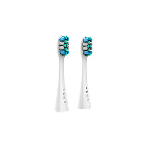 AENO Replacement toothbrush heads, White, Dupont bristles, 2pcs in set (for ADB0007/ADB0008)