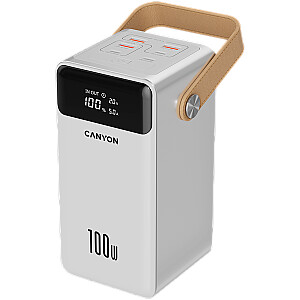 CANYON power bank OnPower 610 metal 60000 мАч PD100W Белый