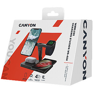 CANYON wireless charger WS-404 15W 4in1 UK Black