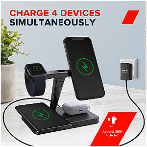 CANYON wireless charger WS-404 15W 4in1 UK Black