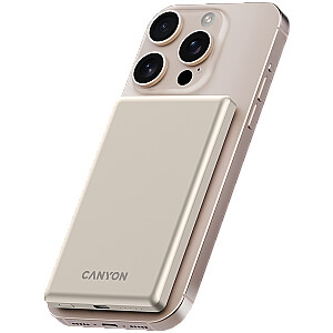 CANYON power bank OnPower 505 slim Magnetic 5000 mAh PD20W Beige