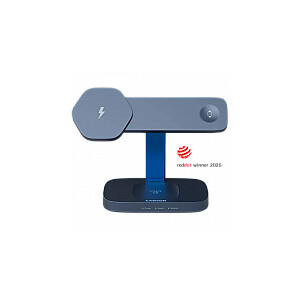 CANYON Wireless Charging Station Hexagon 310 3in1 DarkGrey/Blue