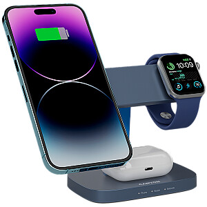 CANYON Wireless Charging Station Hexagon 310 3in1 DarkGrey/Blue