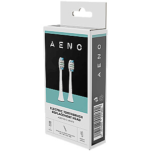 AENO Replacement toothbrush heads, White, Dupont bristles, 2pcs in set (for ADB0003/ADB0005 and ADB0004/ADB0006)