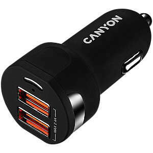 Canyon C-04 2.4A/2USB-A Чарна