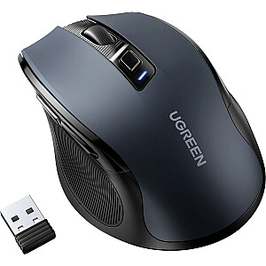 Ugreen pele optiskā bezvadu pele USB 2.4GHz / Bluetooth 5.0 4000 DPI melna optiskā pele bezvadu pele USB 2.4GHz / Bluetooth 5.0 4000 DPI melna