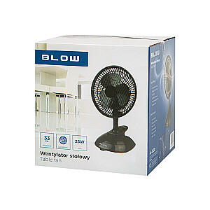 Galda ventilators 6"/15cm Klips 25W 2in1 MELNS