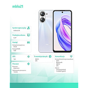 Смартфон Mblu 21 4 ГБ / 64 ГБ Белый